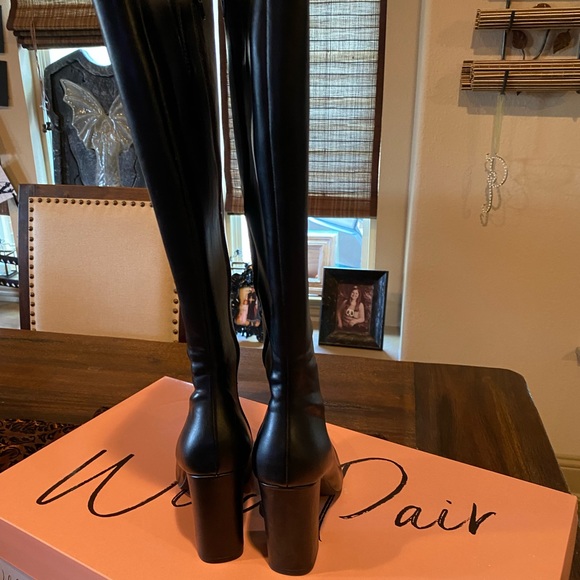 Macy’s Wild Pair Daytona Black Knee-High Zip Up Boots Size 7M - Picture 5 of 16